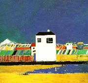 Kazimir Malevich landscape with a white house Sweden oil painting artist